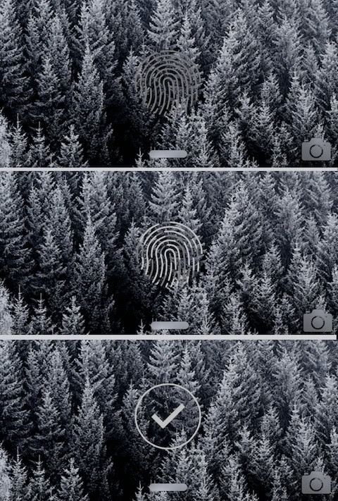 "LockGlyph device unlocking UI"